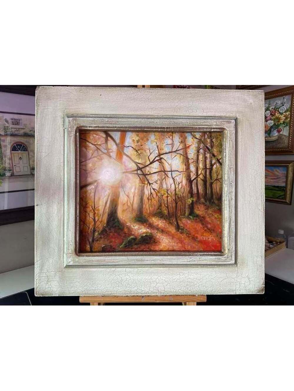 Vintage Original Oil Painting 20.5” x 18.5”